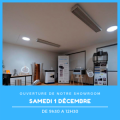 Ouverture du showroom : présentation de produits écoénergétiques. 1er décembre, de 9h30 à 12h30.