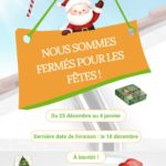 Fermeture fin d'année Nature et Confort 2025
